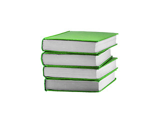 Image showing Books in green cover isolated on white