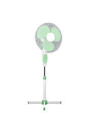 Image showing Electric floor fan isolated on the white background