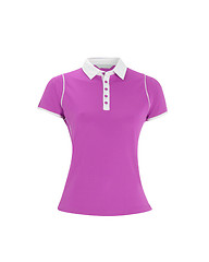 Image showing Purple polo t-shirt on white background