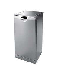 Image showing Mini fridge isolated on white