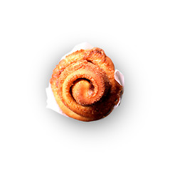 Image showing Chocolate Muffin from Top View Isolated on a White Background