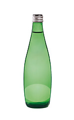 Image showing Green bottle. On a white background.