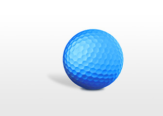 Image showing a blue golf ball isolated on white background