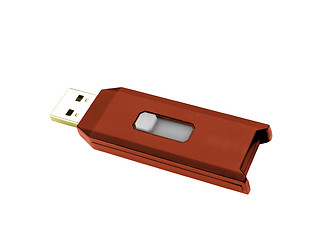 Image showing Flash drive isolated on white