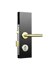 Image showing Door lock isolated on white