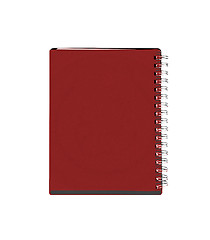 Image showing Spiral binder. Note pad with white