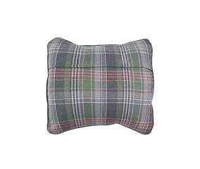 Image showing plaid pillow isolated