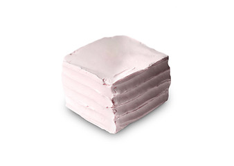 Image showing Pink cake isolated on white background