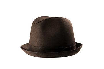 Image showing male winter brown hat isolated