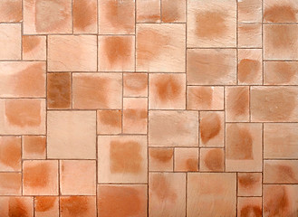 Image showing Beige and brown floor tiles