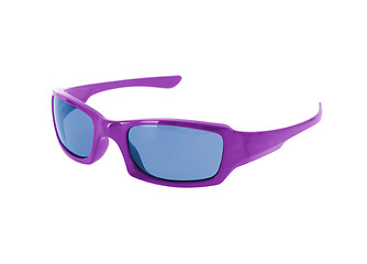 Image showing Purple sunglasses on white