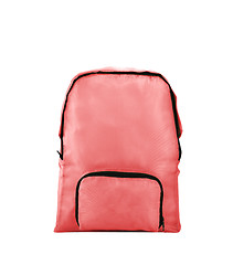 Image showing Pink school backpack isolated on white