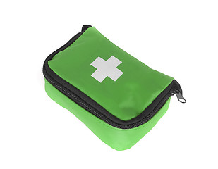 Image showing First aid bag isolated on white