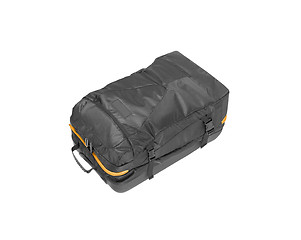 Image showing Black baggage bag. On a white background.