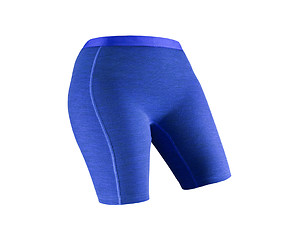 Image showing blue woman shorts on white background