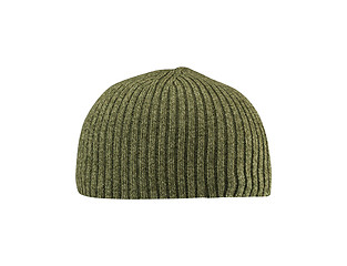 Image showing Dark green hat isolated on white