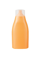 Image showing Bottle with suntan cream isolated on white