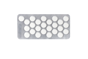 Image showing Pack of Medical Pills isolated on white background