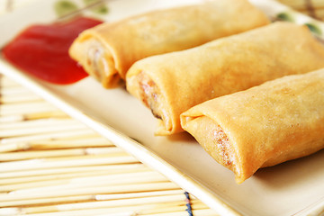 Image showing Egg rolls