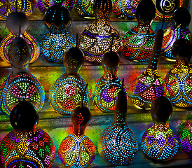 Image showing Turkish Lamps at the Market in Istanbul Turkey