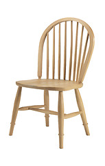 Image showing Wooden chair isolated on the white background