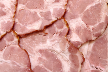 Image showing The detail shot - a pink background - ham