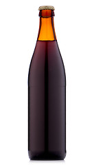 Image showing Bottle of beer on white background.