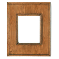 Image showing Vintage picture frame, wood plated,