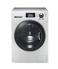 Image showing white washing machine isolated on white background