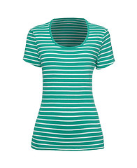 Image showing green and white striped t-shirt