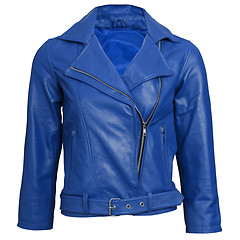 Image showing a blue leather jacket