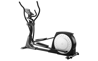 Image showing Elliptical gym machine over white background