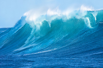 Image showing Beautiful Blue Ocean Wave