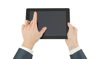 Image showing hands with tablet computer 