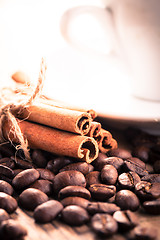 Image showing Coffee and cinnamon