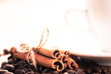 Image showing Coffee and cinnamon