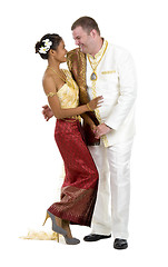Image showing happy interracial couple