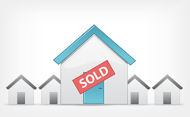 Image showing Sold Home. Vector EPS 10.