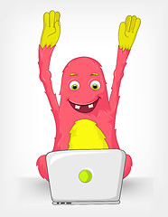 Image showing Funny Monster. Coder.