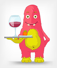 Image showing Funny Monster. Waiter.