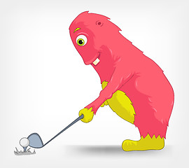 Image showing Funny Monster. Golf.