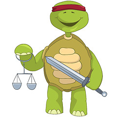 Image showing Funny Turtle. Law.