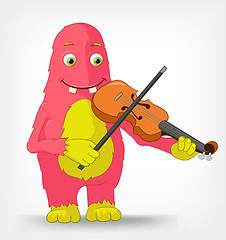 Image showing Funny Monster. Violinist.