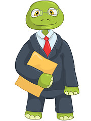 Image showing Funny Turtle. Businessman