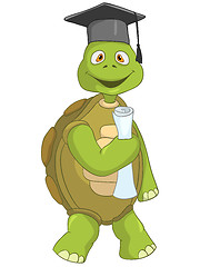 Image showing Funny Turtle. Student.