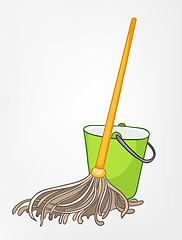 Image showing Cartoon Home Miscellaneous Mop