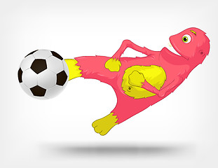 Image showing Funny Monster. Soccer.