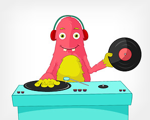 Image showing Funny Monster. DJ.