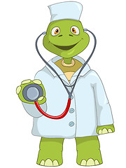 Image showing Funny Turtle. Doctor.