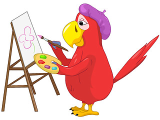 Image showing Funny Parrot. Artist.